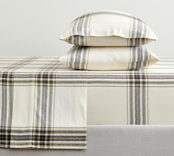 Logan Plaid Flannel Sheet Set | Pottery Barn (US)