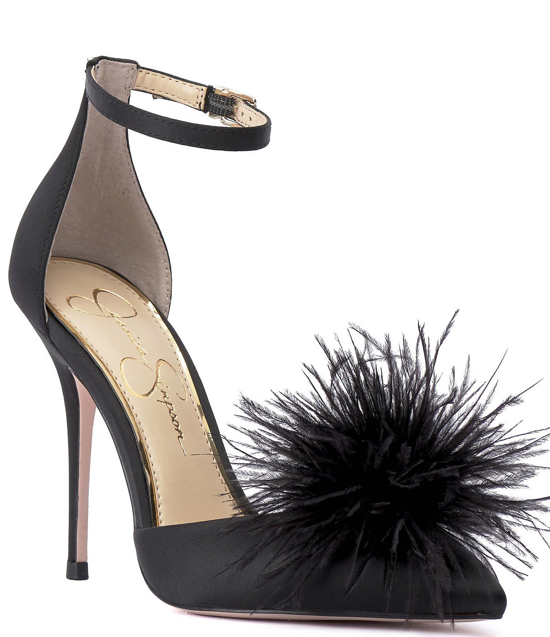 Wolistie Feather Ankle Strap Stiletto Dress Pumps | Dillard's