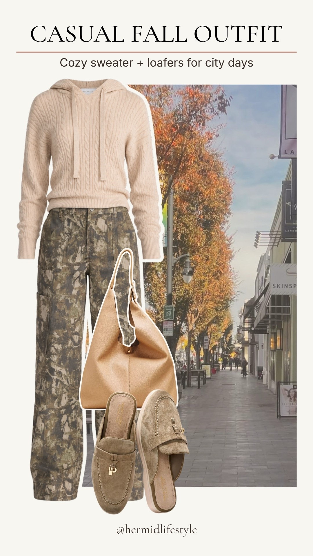 I love the mix of this cozy cable-knit sweater with camo cargo pants for an easy fall outfit. The cargos may be limited in stock, but they’re available in other colors, and I’ve also tagged another pants option if your size is gone.

#LTKootd #LTKOver40 #LTKdayinmylife