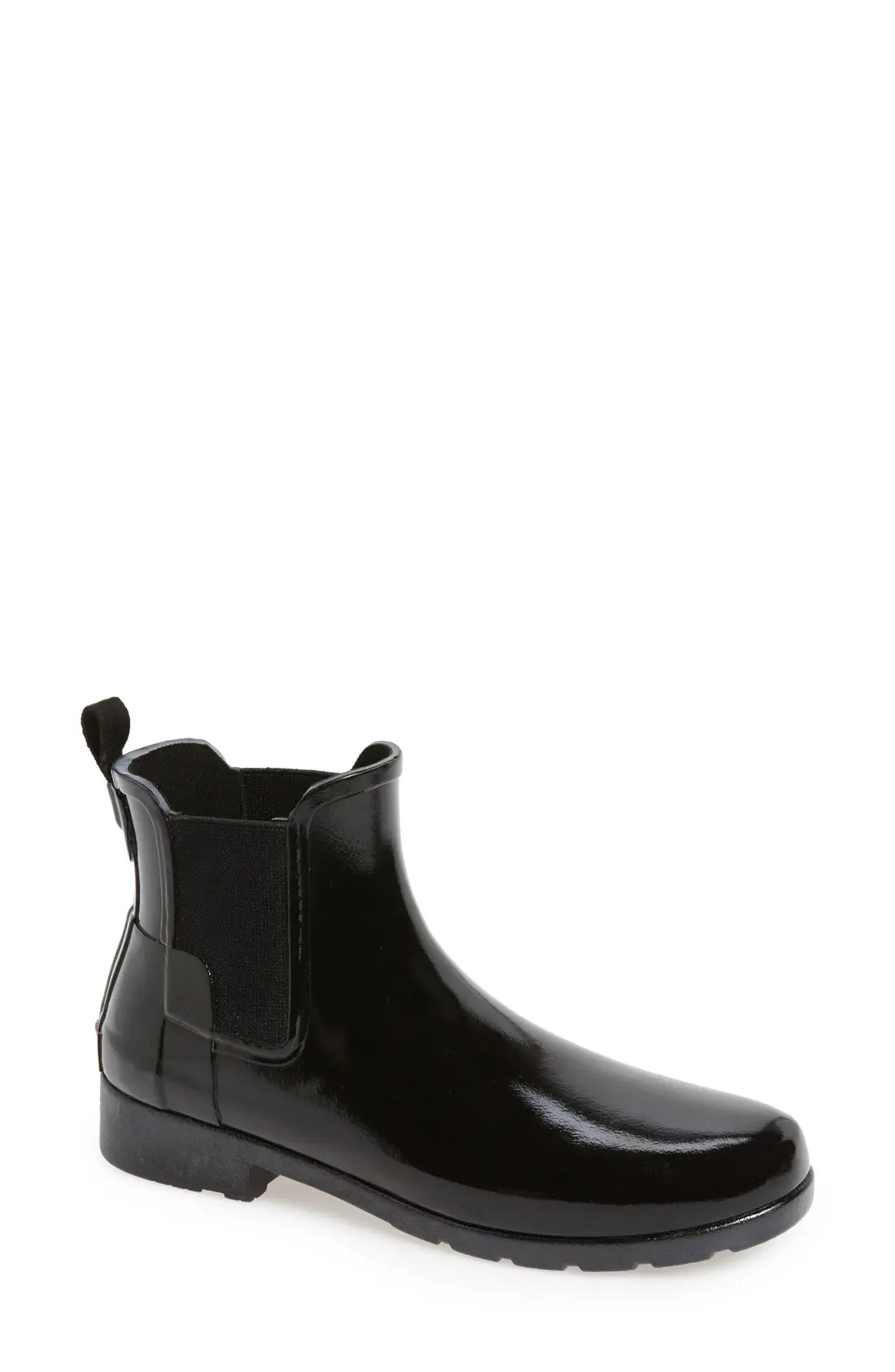 Women's Hunter Original Refined Chelsea Waterproof Rain Boot, Size 5 M - Black | Nordstrom