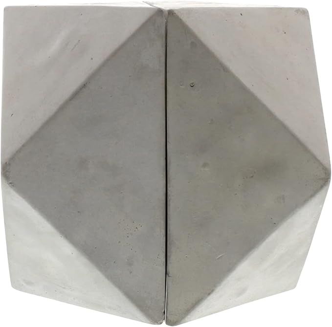 HomArt Cubeoctahedron Geometric Cement Bookends | Amazon (US)