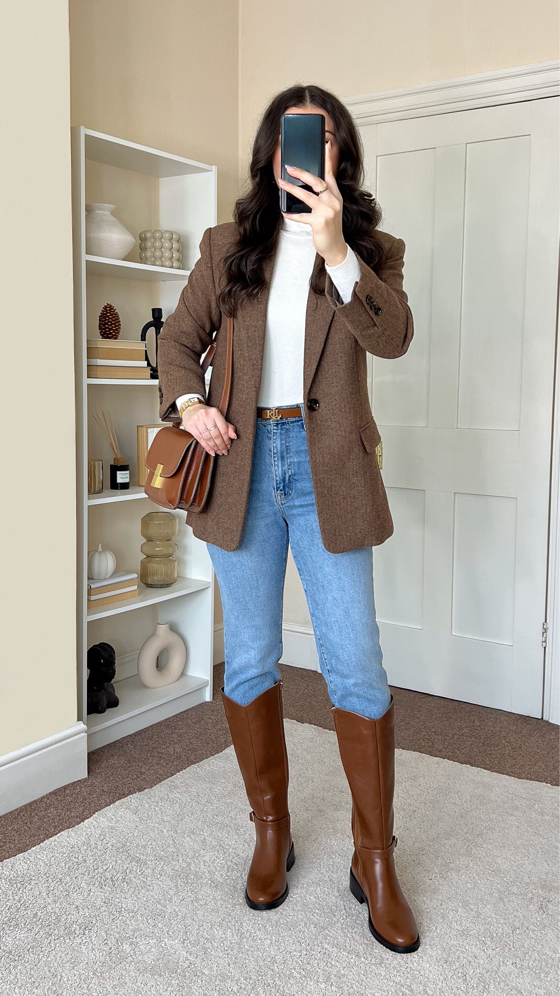 Casual chic winter outfit. Roll neck is Mango,wearing size S. Blazer is Mango, wearing size S. Jeans are Mango. Boots are M&S. 

#LTKstyletip #LTKwinter #LTKCyberWeek