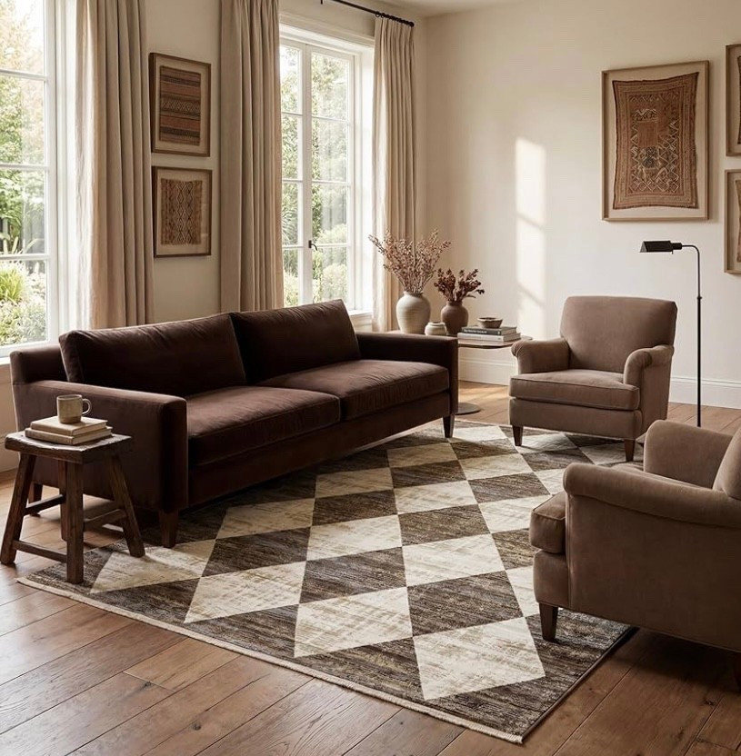 Nuloom Fringed Performance Meline Beige/Blue/Ivory, 6'5" Square, Checkered, Soft and Cozy, High Traffic, Stain Resistant, Easy Clean, Durable Area Rug for Bedroom, Living Room, Dining, Den, Foyer

#LTKmomlife #LTKSaleAlert #LTKHome