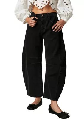 Free People Lucky You Mid Rise Barrel Jeans | Belk