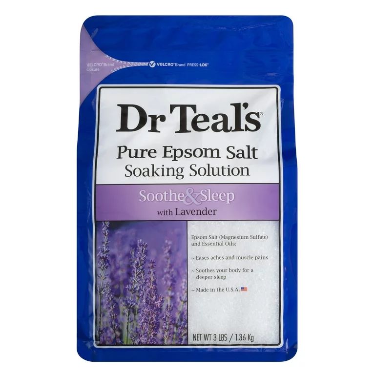 Dr Teal's Pure Epsom Salt Soaking Solution, Soothe & Sleep with Lavender, 3 lb | Walmart (US)