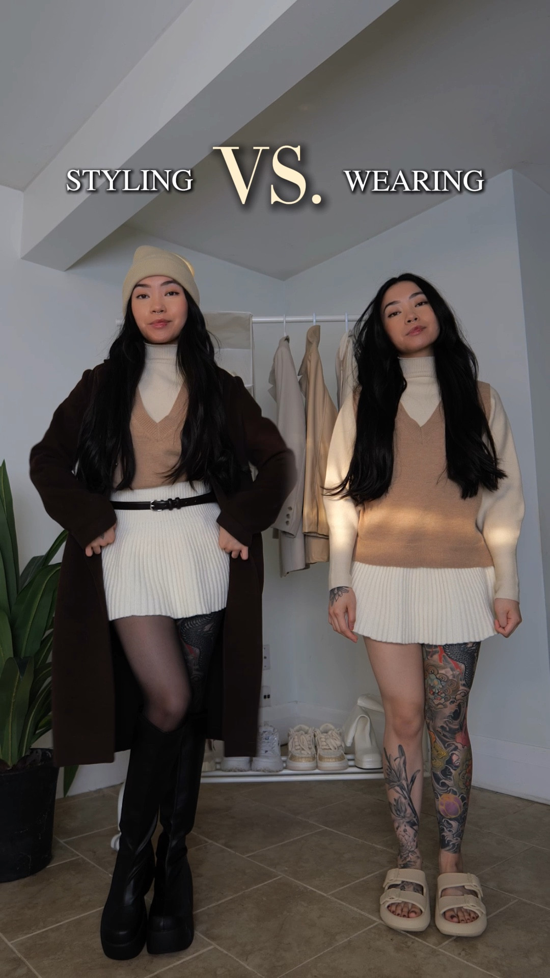 Turtleneck: selected femme
Skirt: SHEIN
Vest: SHEIN
Tights: can’t remember! 
Jacket: H&M
Boots: ROMWE
Belt: Banana Republic
Hat: Temu 

#LTKFindsUnder50 #LTKWorkwear #LTKStyleTip