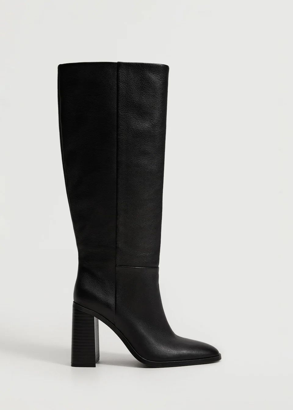 High heel leather boot -  Women | Mango United Kingdom | MANGO (UK)