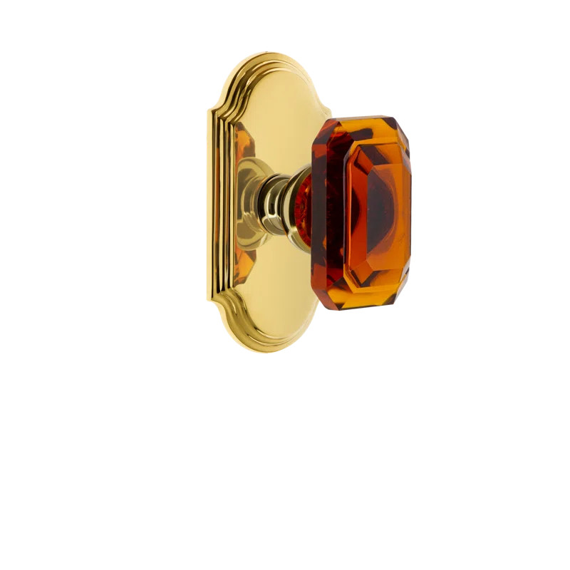 Crystal Baguette Privacy Door Knob with Arc Plate | Wayfair North America