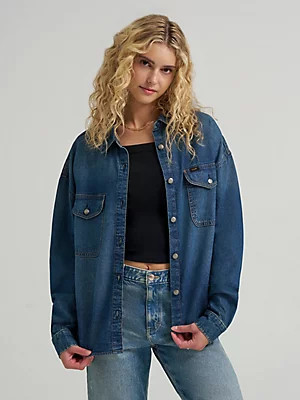 Women's Swing Back Denim Button Down Shirt | Lee Jeans