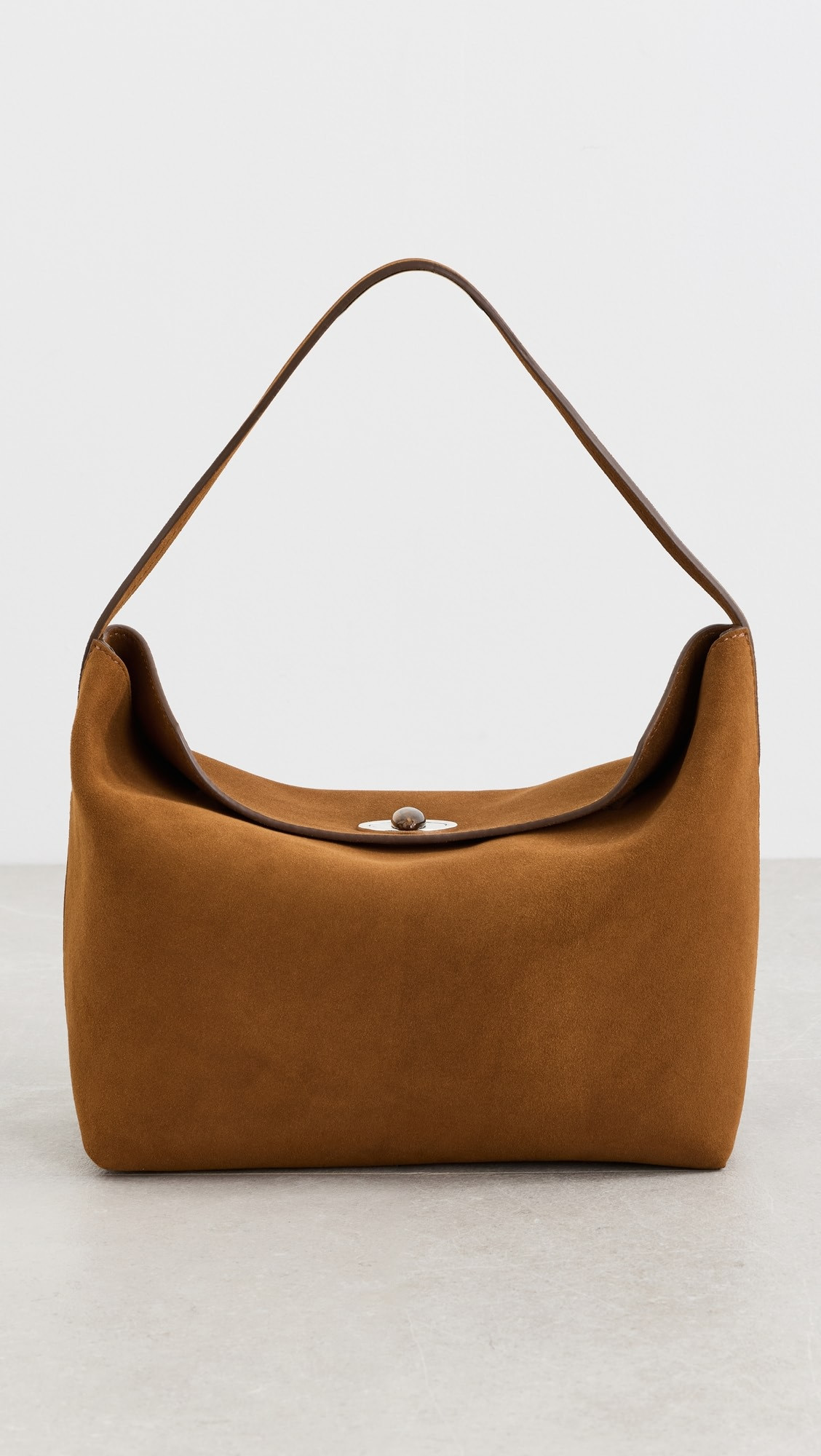 Turnlock Suede Shoulder Bag | Shopbop