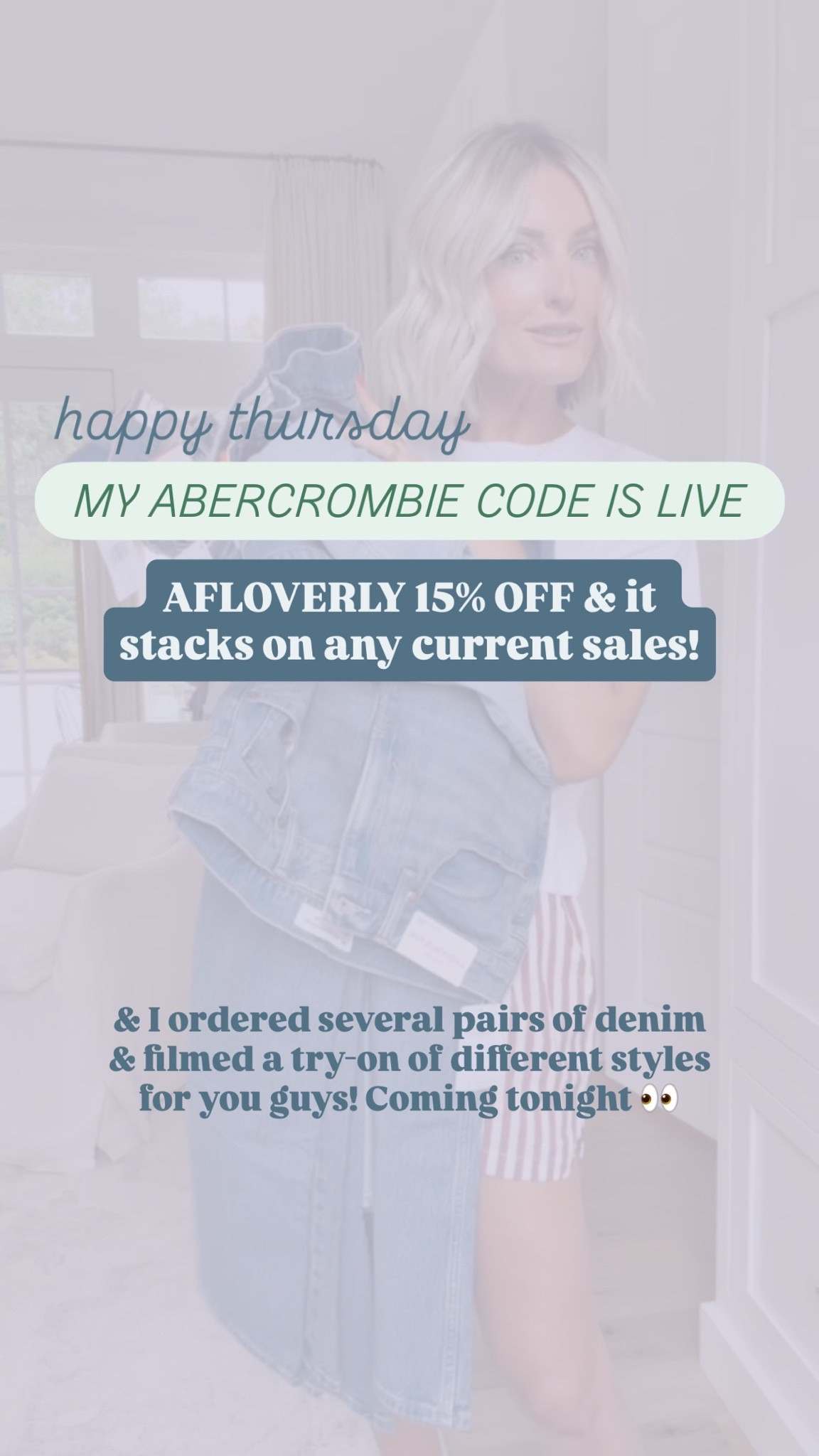 My Abercrombie code is LIVE! Use AFLOVERLY for an extra 15% off - the perfect time to grab new denim, dresses, etc!

Loverly Grey, Abercrombie sale, summer sale