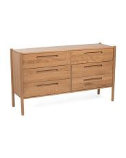 56x32x16.5 Nora Oak 6 Drawer Dresser | TJ Maxx