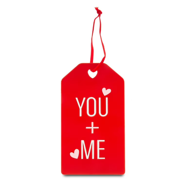 Valentine's Day Red and White Metal Gift Tag Hanging Sign, 6", by Way To Celebrate | Walmart (US)