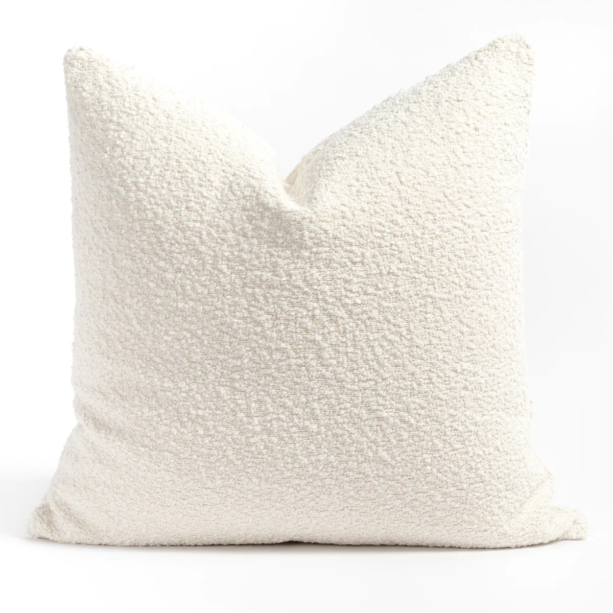 Cambie Boucle 22x22 Pillow, Chalk | Tonic Living