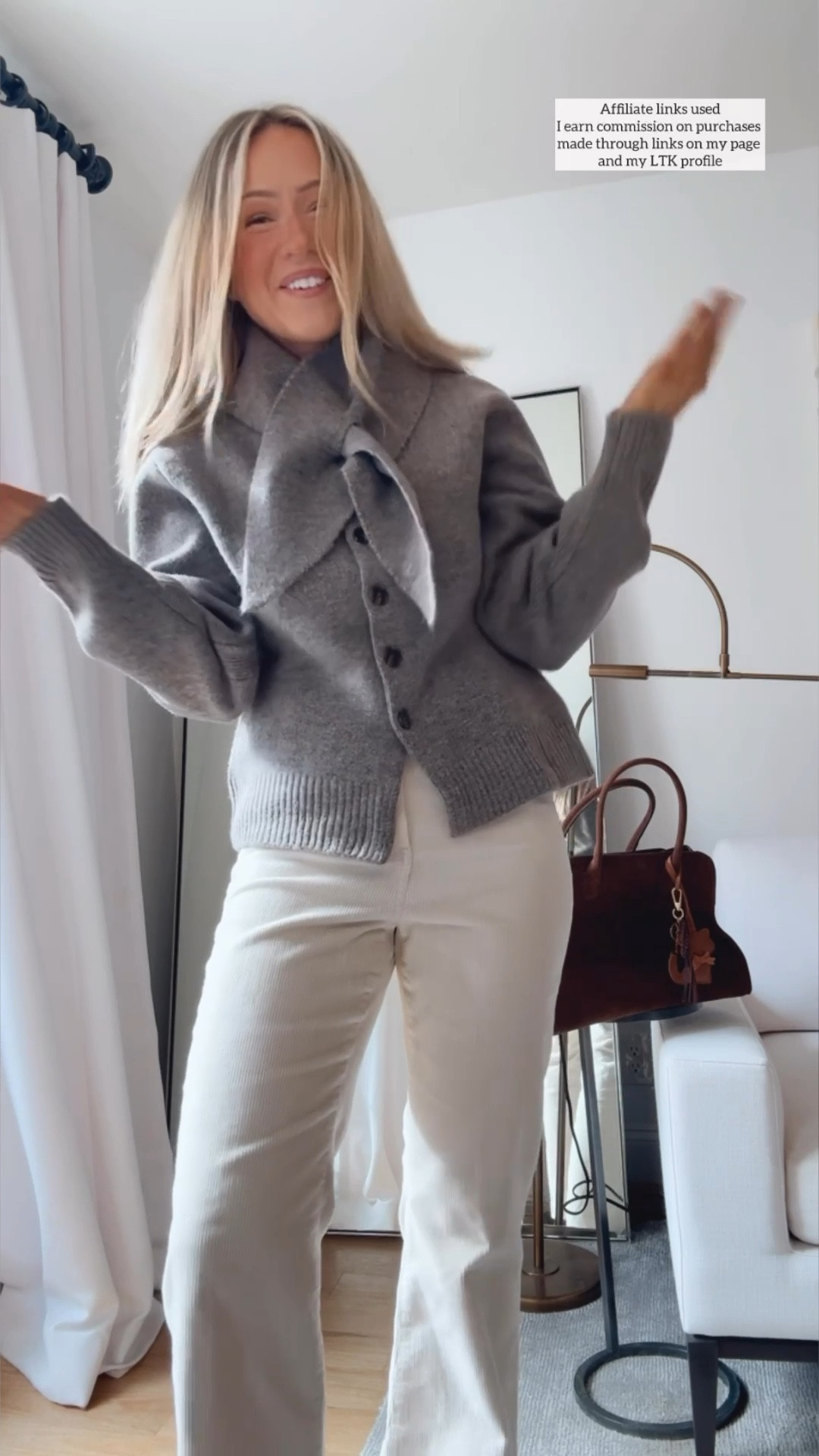 Neutral fall outfit

Zara sweater
J.Crew corduroy pants
Amazon brown oversized bag
J.Crew ankle boots
Thanksgiving 
