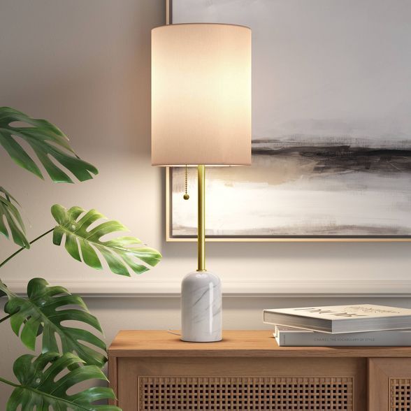 Marble Base Table Lamp (Includes LED Light Bulb) Brass - Project 62™ | Target