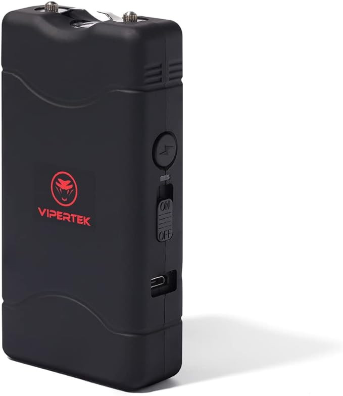 VIPERTEK VTS-880 Mini Stun Gun for Self Defense Rechargeable with LED Flashlight | Amazon (US)