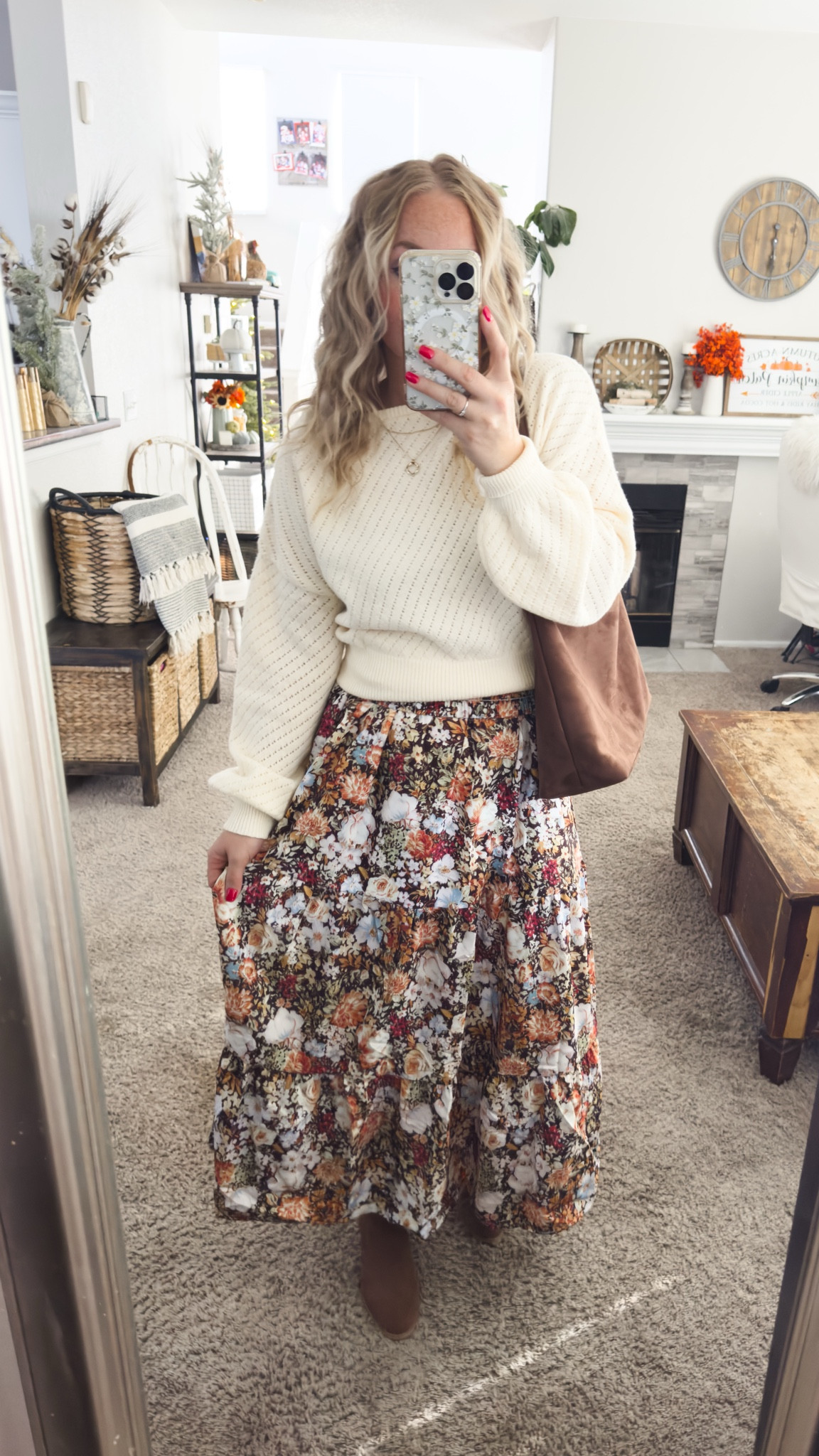 Light cream sweater with floral maxi skirt, brown purse and boots. Everything fits tts







Spring outfit
Spring skirt

outfit inspo | outfit ideas | winter outfits amazon  | casual outfit Ideas  | Outfits | Amazon Casual Outfit | Cute casual outfits | Preppy Outfit

#LTKPetite #LTKootd #LTKSaleAlert