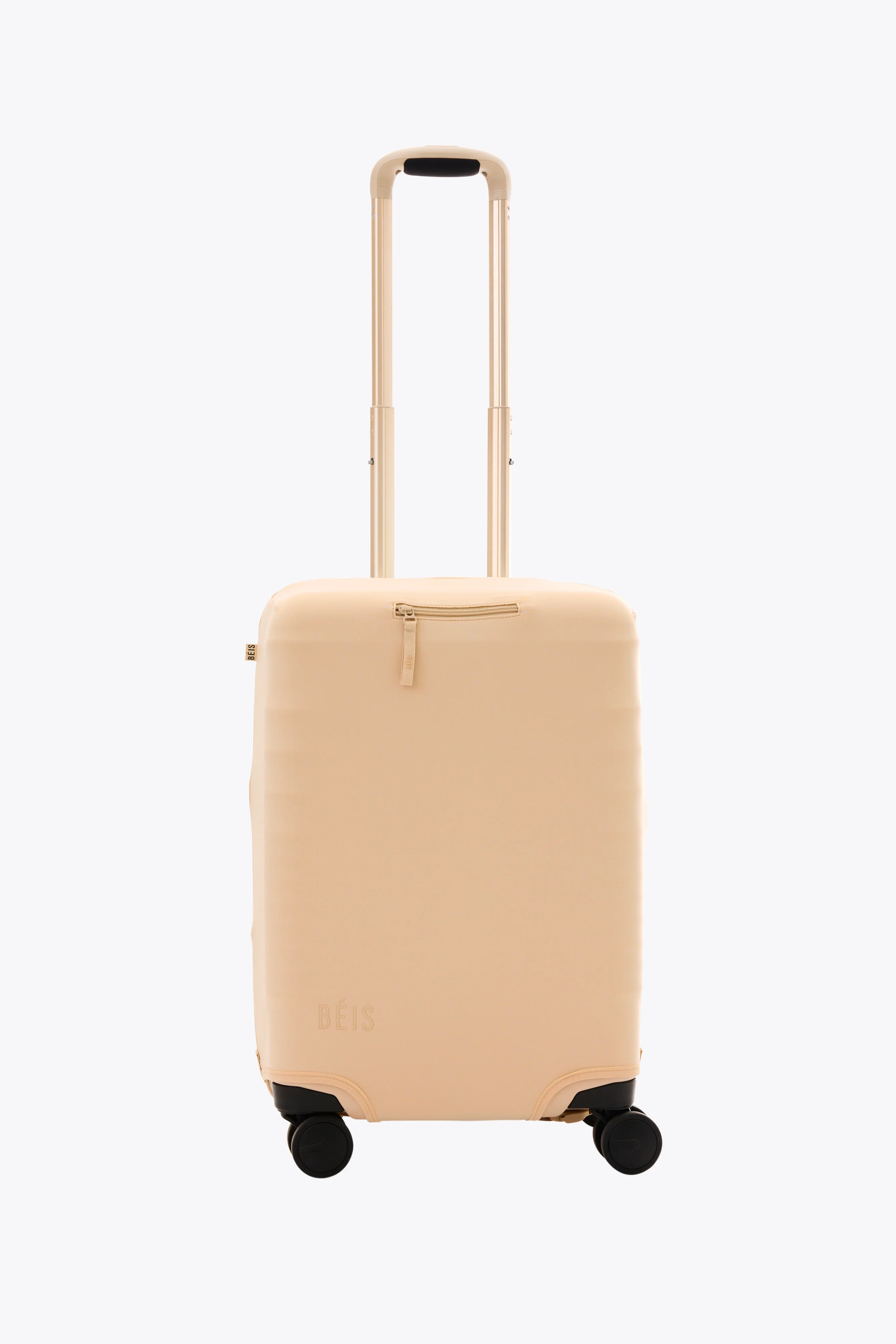 BÉIS 'The Carry-On Luggage Cover' in Beige - Beige Carry-On Luggage Cover Protector | BÉIS Travel