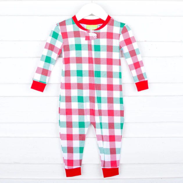 Holiday Check Knit Zip Sleeper | Classic Whimsy