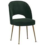 Rivet Clarice Dining Room Kitchen Chair Open Back, 33"H, Hunter Green Velvet | Amazon (US)
