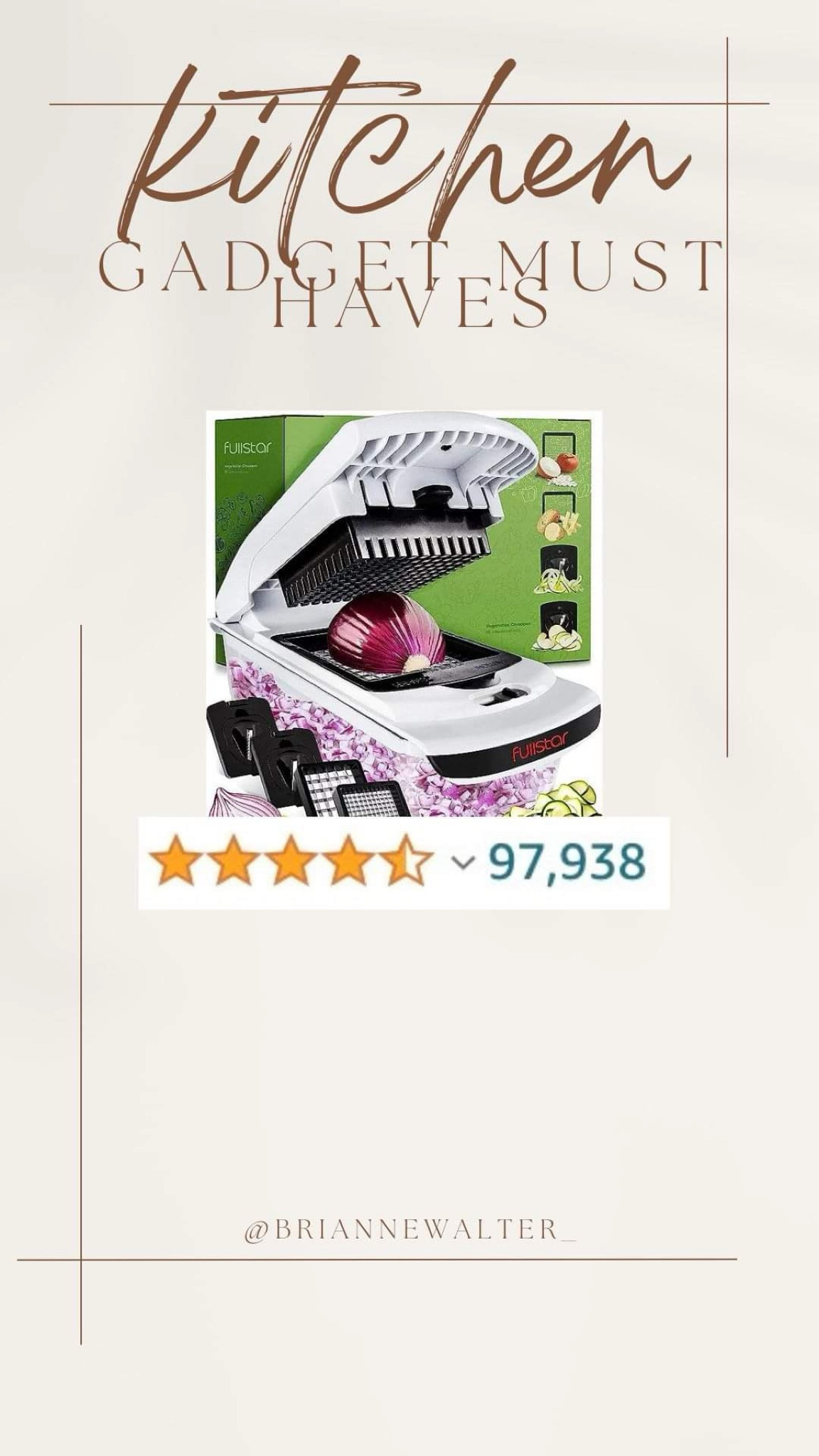 The best food chopper from Amazon! Great for chopping and dicing veggies, making French fries and more. Affordable too! Perfect for BBQ Season & Summer

#LTKfindsunder50 #LTKhome #LTKSeasonal