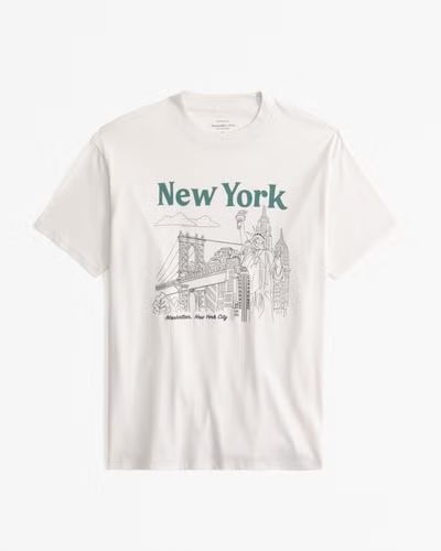 Oversized Boyfriend New York Graphic Tee | Abercrombie & Fitch (US)