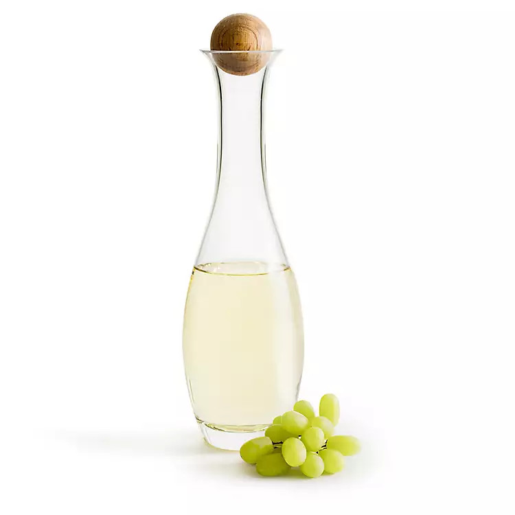 Oak Ball Stopper Glass Carafe | Kirkland's Home