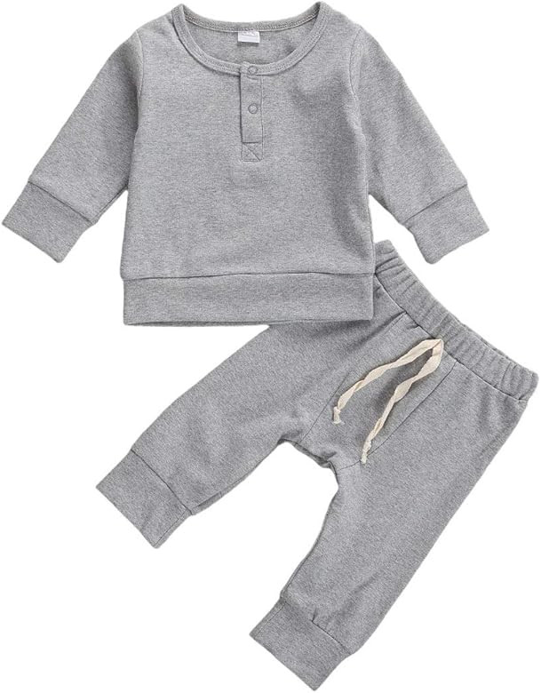 Unisex Baby Pajamas Set Long Sleeve Top Pullover With Pants Fall Outfits Sleepwear For Baby Girl ... | Amazon (US)