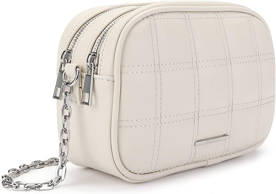 MAXWISE Quilted Crossbody Bags Crossbody Purse Small Crossbody Shoulder Bag with Chain Strap Side... | Amazon (US)