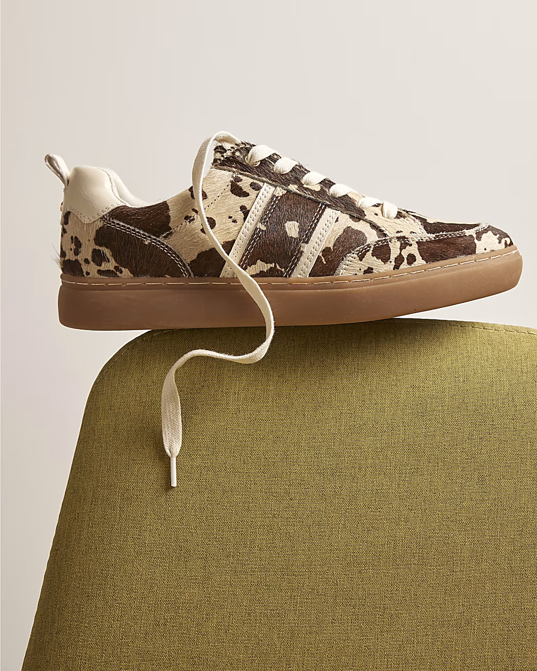 Brown Cow Print Lace Up Trainers | River Island UK & IE