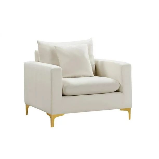 Meridian Furniture Naomi Lounge Chair, Cream | Walmart (US)