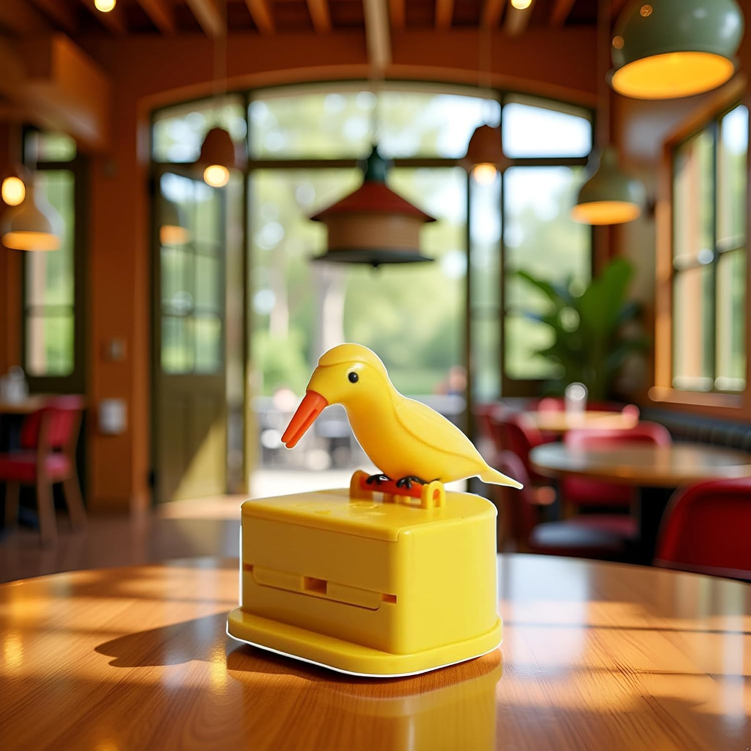 Yellow Woodpecker Toothpick Dispenser, Cute Bird Toothpick Dispenser, Bird Shaped Automatic Boxes, Novelty Automatic Holder for Families Hotels Restaurants Toothpick Holders Accessories | Amazon (US)