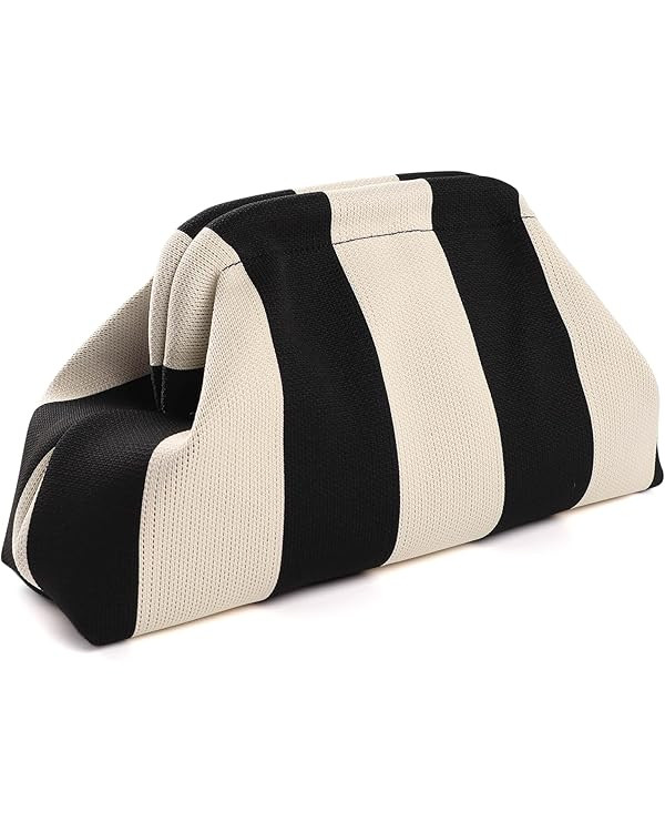 Woven Dumpling Bags for Women Pink and Green Purse Colorblock Clutch Crochet Purses Handbags Summ... | Amazon (US)