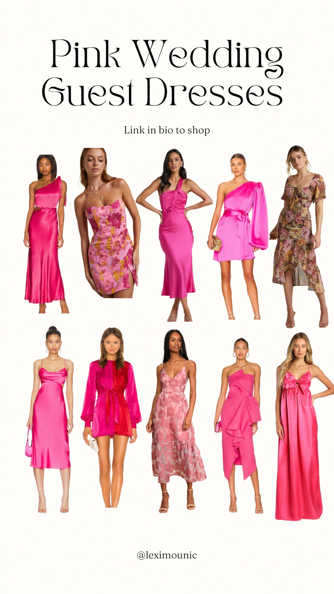 Wedding guest dresses in PINK
Various styles and prices 
Black tie, formal, cocktail, casual, garden party.
High budget or low budget. 

#LTKFind #LTKfit #LTKwedding