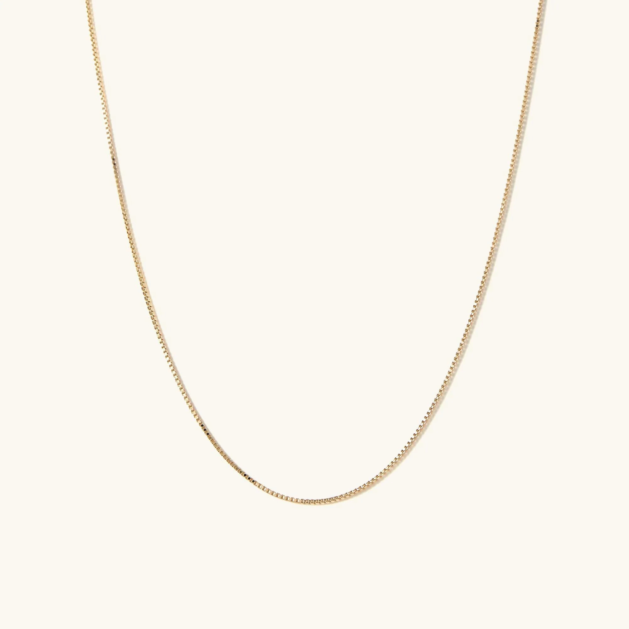Baby Box Chain Necklace | Mejuri Fine Crew