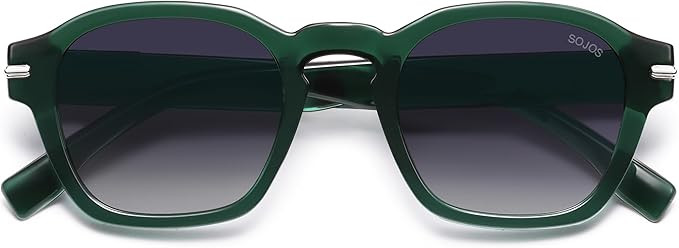 SOJOS Vintage Retro Square Polarized Sunglasses Men Standard Fit Trendy Womens Sun Glasses SJ2382 | Amazon (US)