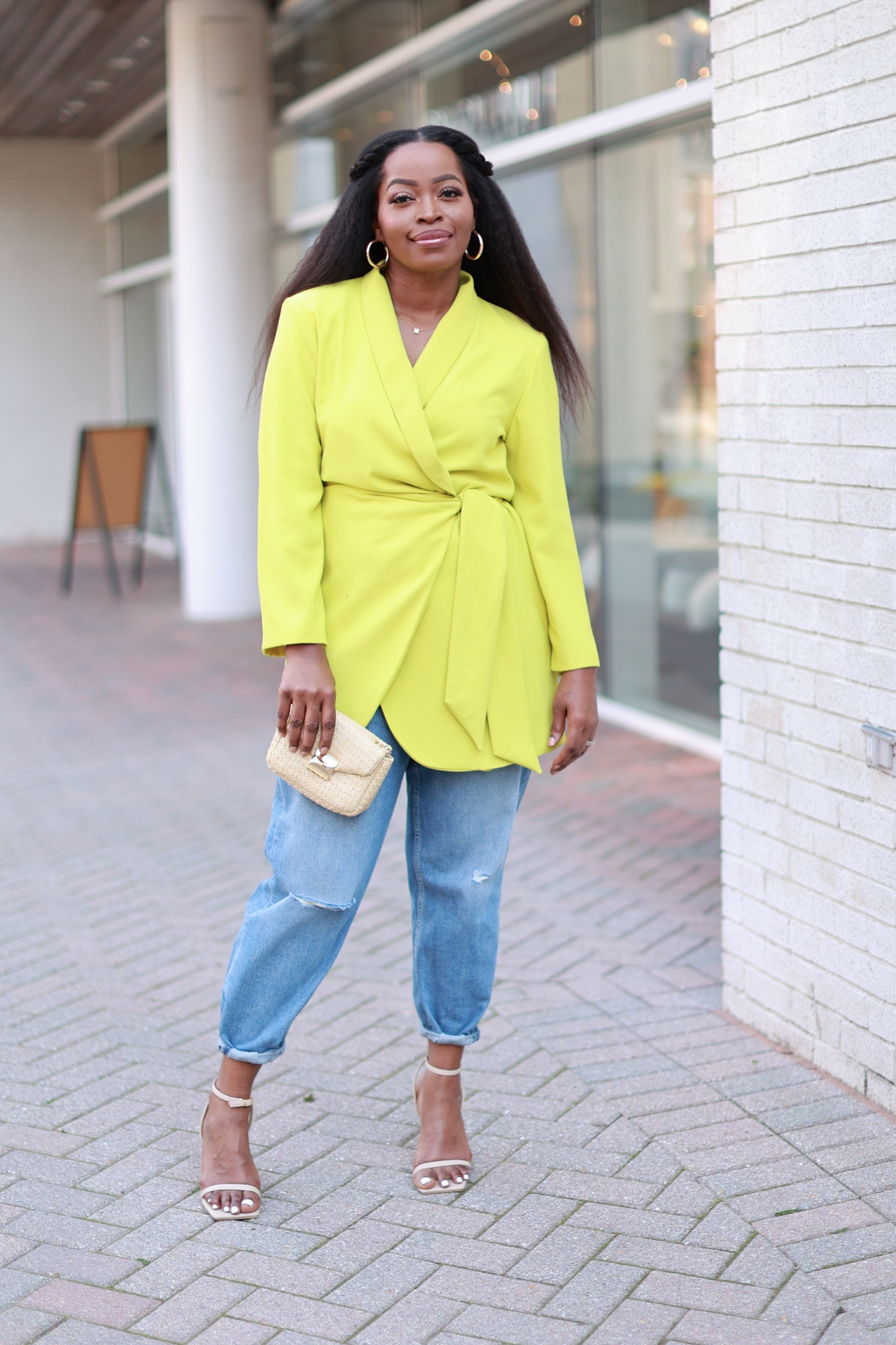 Spring is springing and I love it!! I usually don’t do bright colors, but I tried it and love it !!👏🏾  This neon green is a look!!😍 The blazer is actually a dress, but pairing it with oversized jeans for modesty was the move! Shop this look with my links 👇🏾

#LTKfit #LTKstyletip #LTKFind