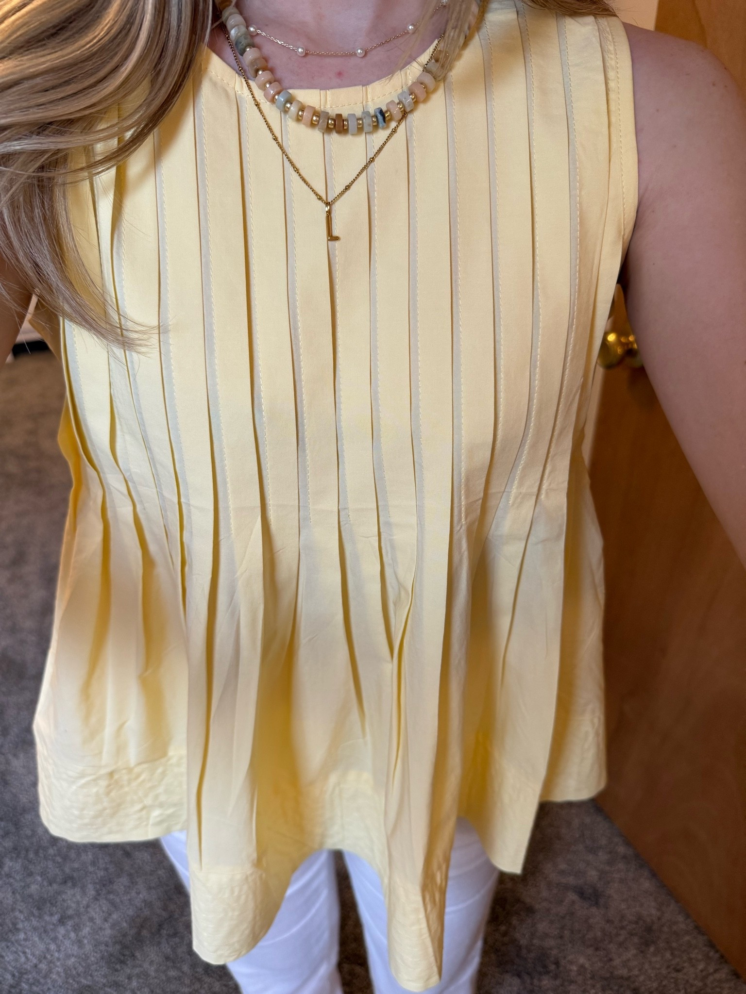 yellow summer pleated blouse

#LTKootd #LTKWorkwear #LTKgrwm