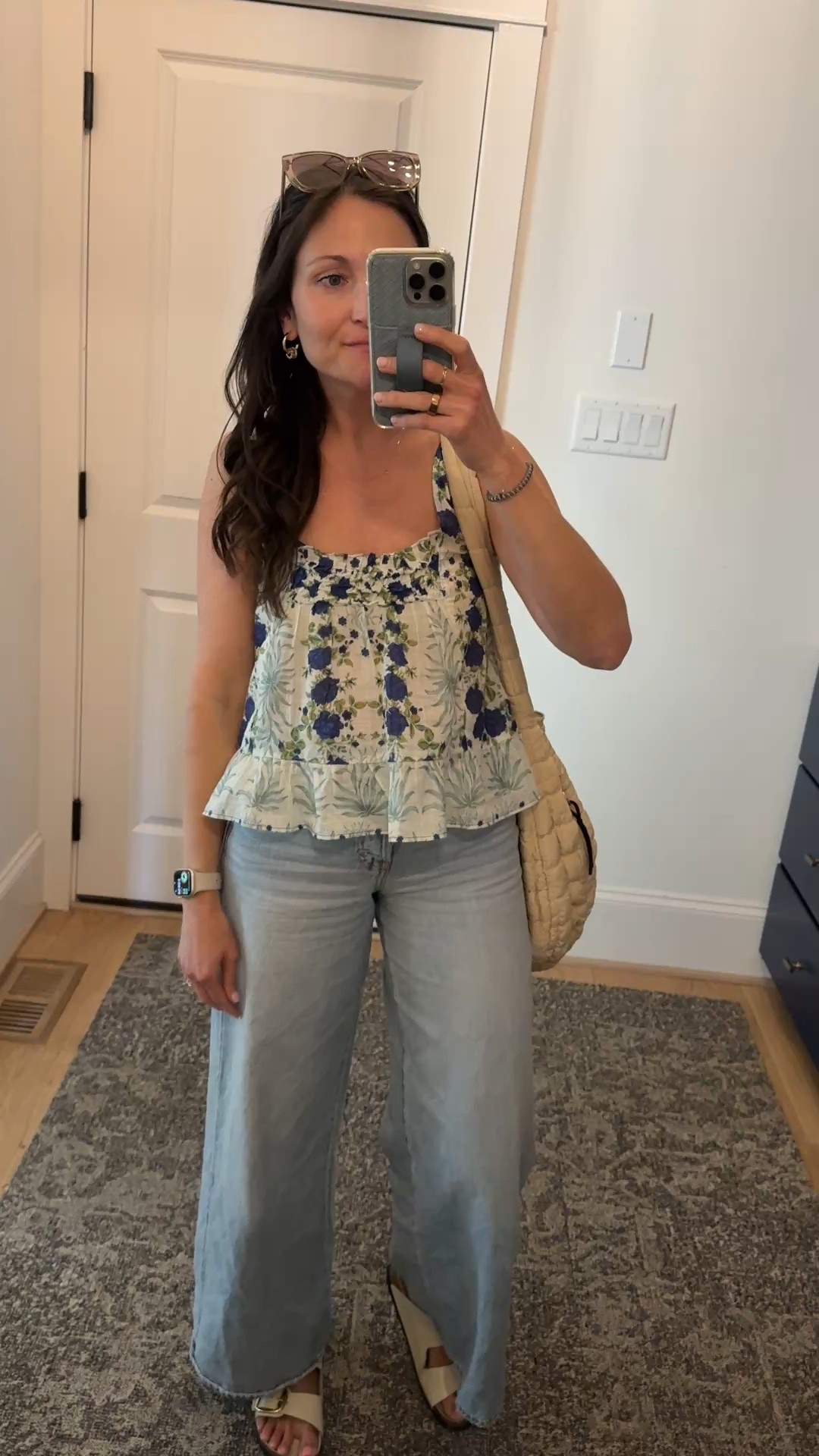 Spring outfit for the botanical garden with the fam. Still love these wide leg jeans from Target and this is my go-to bag when I’m with the kids bc I can carry all their stuff - water bottles, snacks, diapers and wipes!

#LTKSeasonal #LTKFindsUnder50 #LTKFindsUnder100