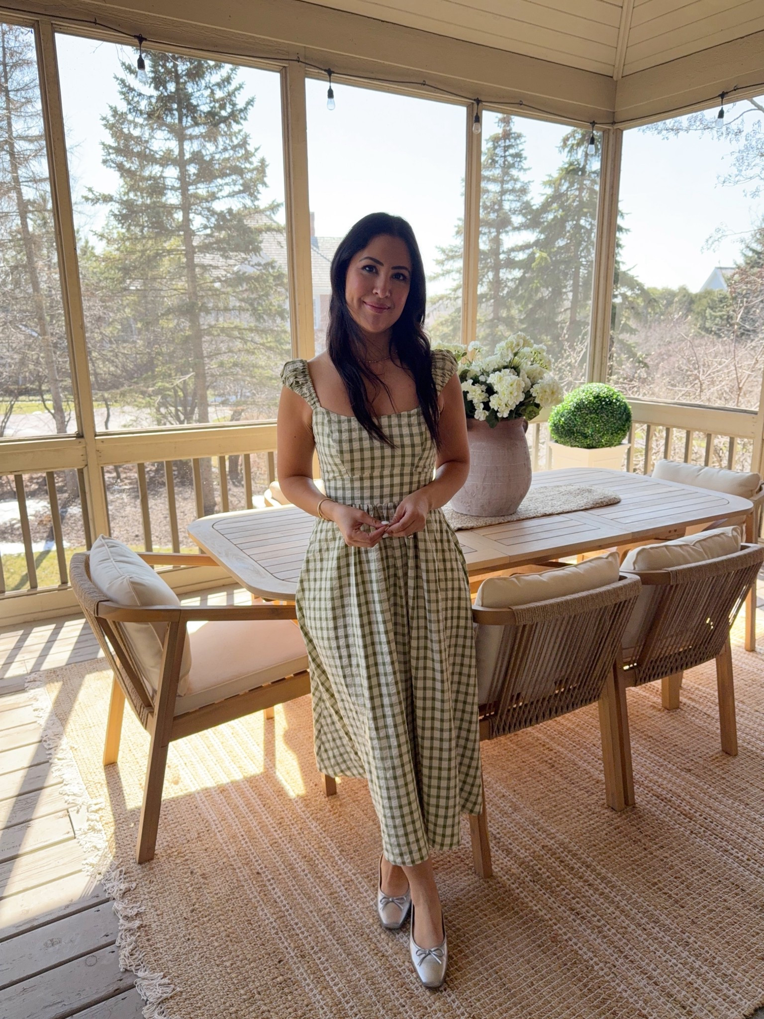 Got some questions about my dress from today’s video! Linking it here, true to size. With my favorite silver ballet flats 

#LTKootd #LTKgrwm #LTKmomlife