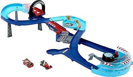 Mattel Disney and Pixar Cars Playset with 2 Toy Cars, Lightning McQueen & Francesco Bernoulli, GR... | Amazon (US)