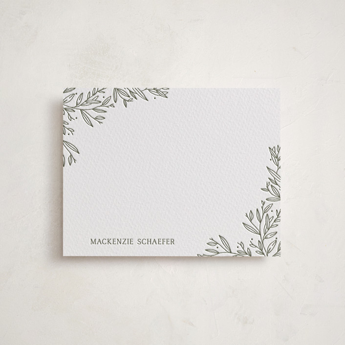"Beauty of Nature" - Customizable Personalized Stationery in Green by Oscar and Emma - Karly Depe... | Minted