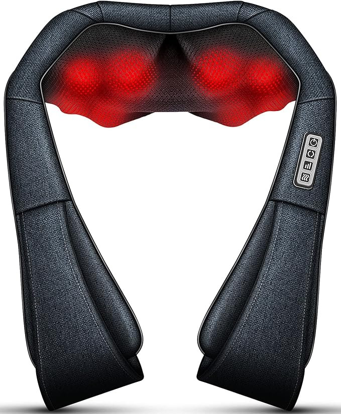 Neck Massager, Shiatsu Back Neck Massager with Heat, Back Massager Deep Tissue Kneading for Back,... | Amazon (US)