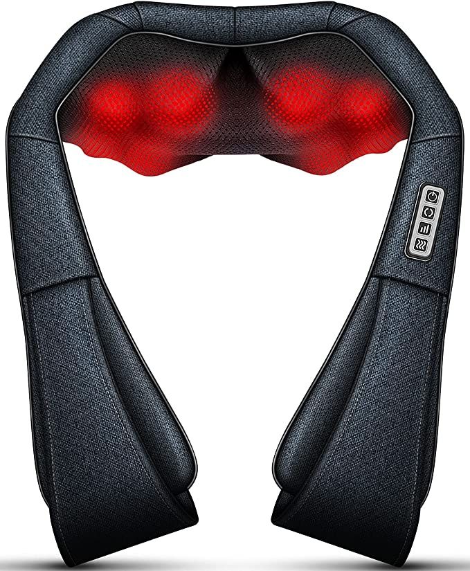 Neck Massager, Shiatsu Back Neck Massager with Heat, Back Massager Deep Tissue Kneading for Back,... | Amazon (US)