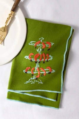 Phthalo Ruth Cotton Napkins, Set of 2 | Anthropologie (US)