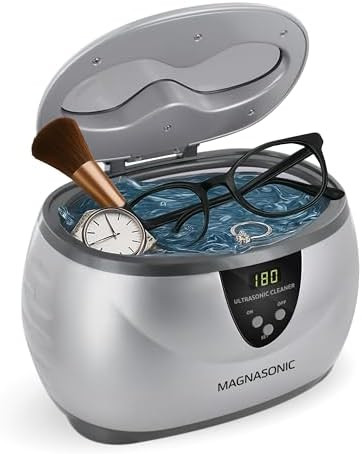 Magnasonic Ultrasonic Cleaner - 20oz Stainless Steel Tank, Digital Timer, 5 Cleaning Modes, Ultra... | Amazon (US)