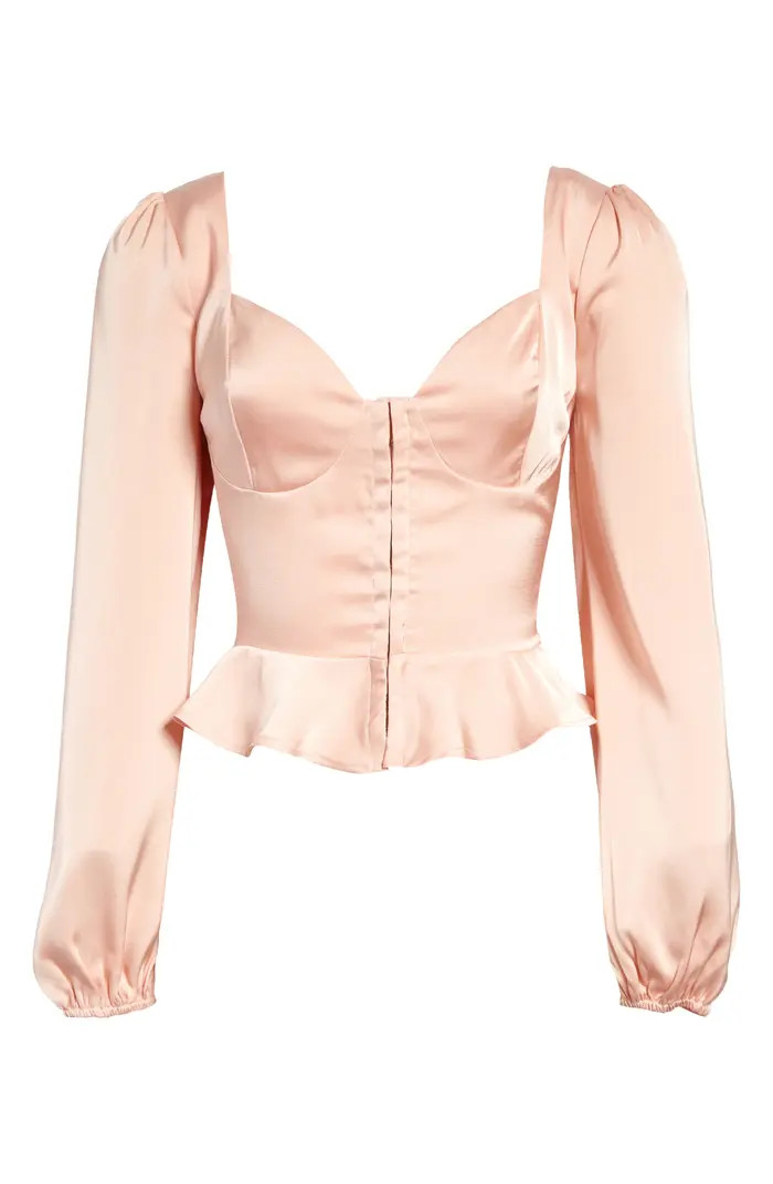 Satin Peplum Top | Nordstrom