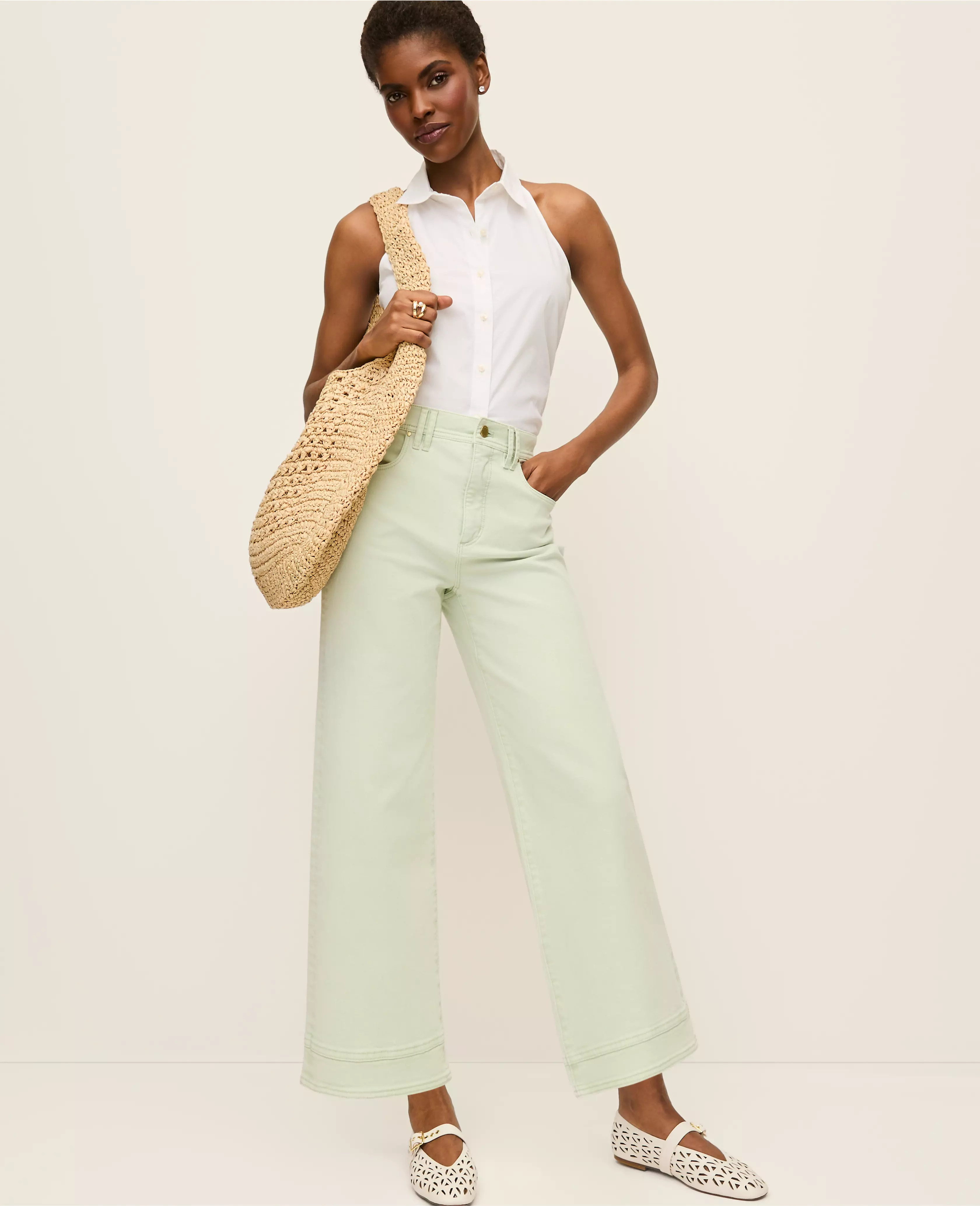 The Wide-Leg Crop Jean | Ann Taylor