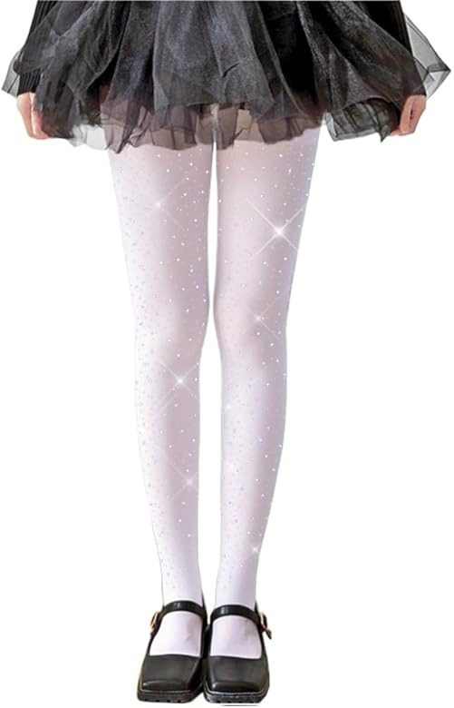 LUCKELF Girls Glitter Tights, Soft Opaque Tights Sparkle Rhinestone Tights School Dress Dance Sto... | Amazon (US)